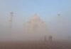 Taj Mahal hidden in fog, severe cold continues, visibility zero at many places