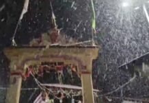 Snowfall started in Gangotri Dham and Harshil Valley, white sheet in Gangi village of Tehri also