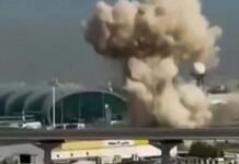 Airport destroyed due to massive bombing in Iran, speed of train stopped on tracks